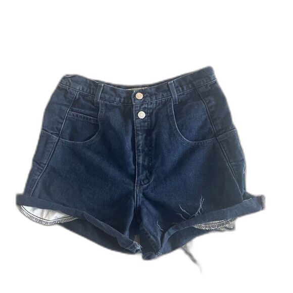GUESS Retro Vintage High Rise Cut Off Denim Jean Shorts - Picture 1 of 10